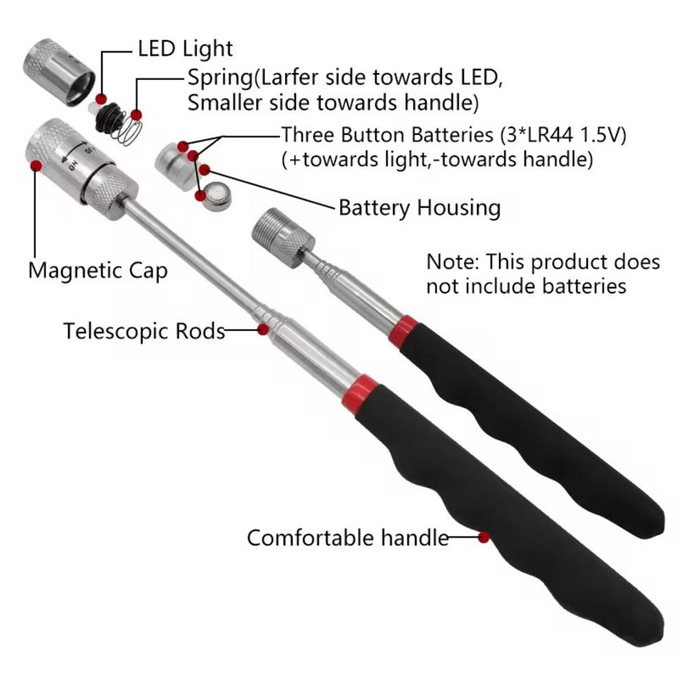 Telescopic Magnetic Pen with L - Fishing Rod Travel avaliação e preço