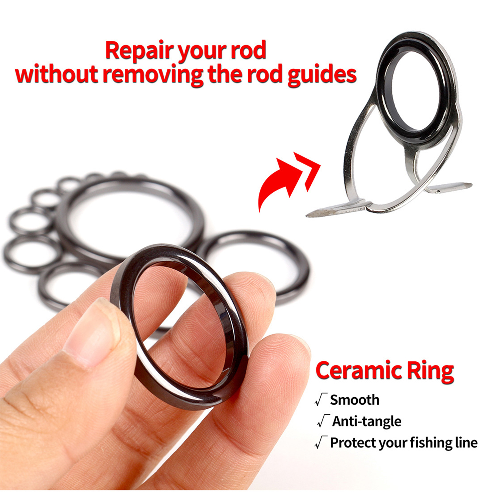Fishing Rod Guide Repair Kit C - Fishing Rod Building Kit avaliação e preço