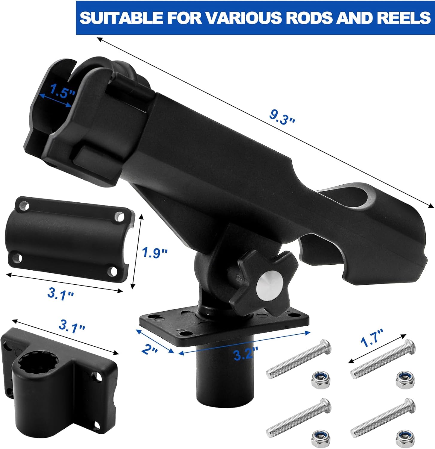 2 Pack Fishing Rod Holder with - Fishing Rod Combo avaliação e preço
