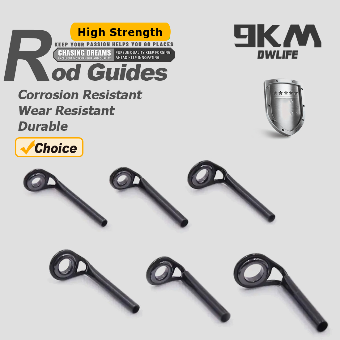Fishing Rod Guides 5~10pcs MKT - Fishing Rod Tip Replacement avaliação e preço