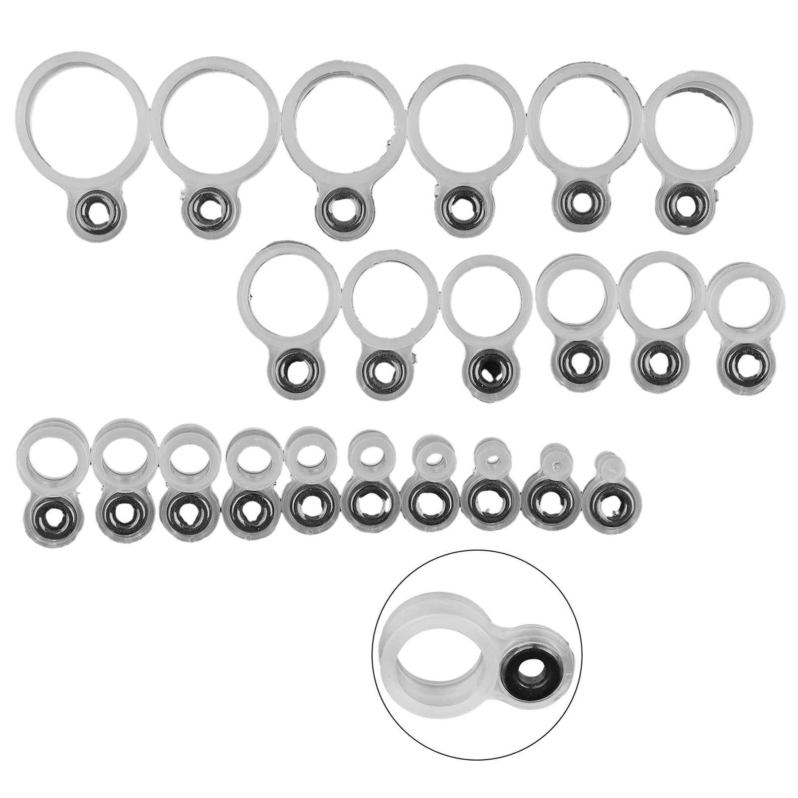 14/22Pcs Fishing Rod Eyelet Re - Fishing Rod Guide Replacement avaliação e preço