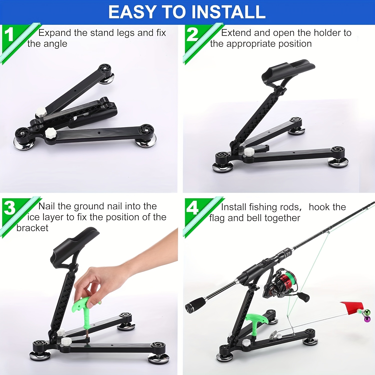 Foldable Ice Fishing Rod Holde - Fishing Rod Ice avaliação e preço