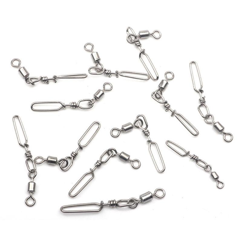 10Pcs Stainless Steel Quick Sn - Fishing Rod Casting avaliação e preço