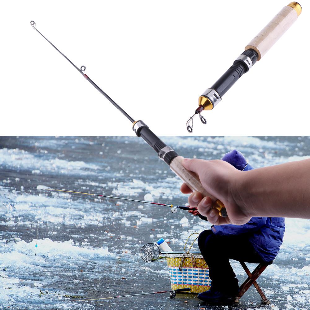 60cm Mini Telescopic Ice Fishi - Fishing Rod Carbon Fiber avaliação e preço