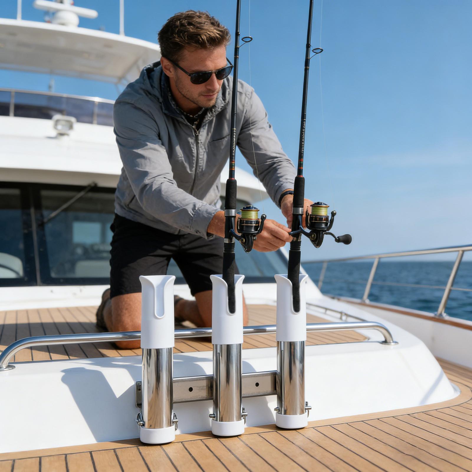 Rod Holder For Boat 3 Tube Lin - Fishing Rod Boat avaliação e preço
