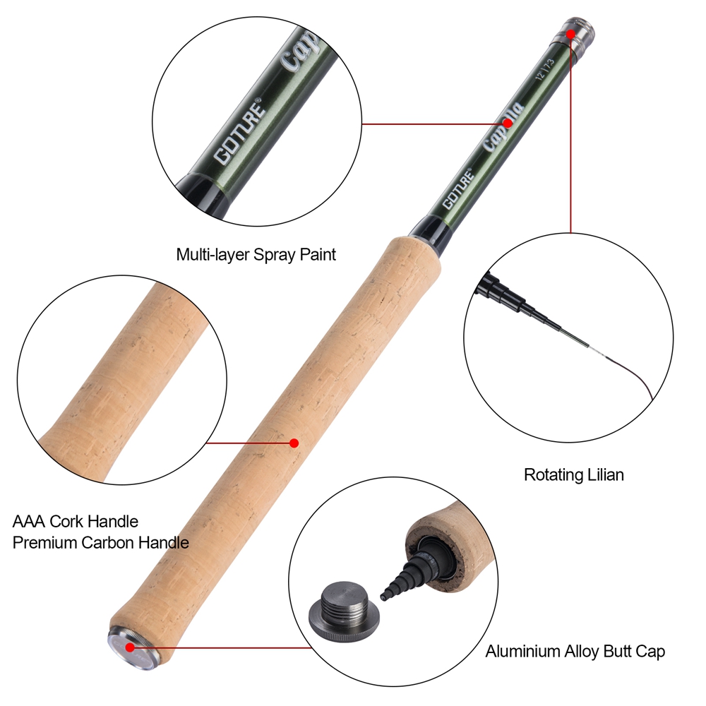 Goture Tenkara Fly Fishing Rod - Fishing Rod Carbon Fiber avaliação e preço