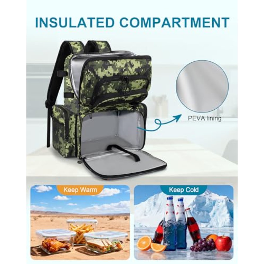 Fishing Backpack with Rod Hold - Fishing Rod Holder avaliação e preço